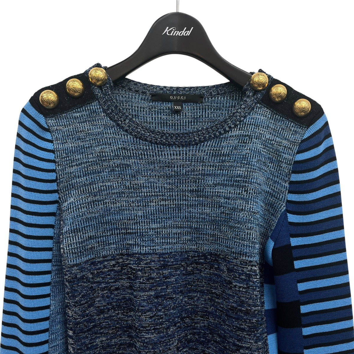 GUCCI ボーダーニット381110 古着・中古-3枚目のアイテム画像