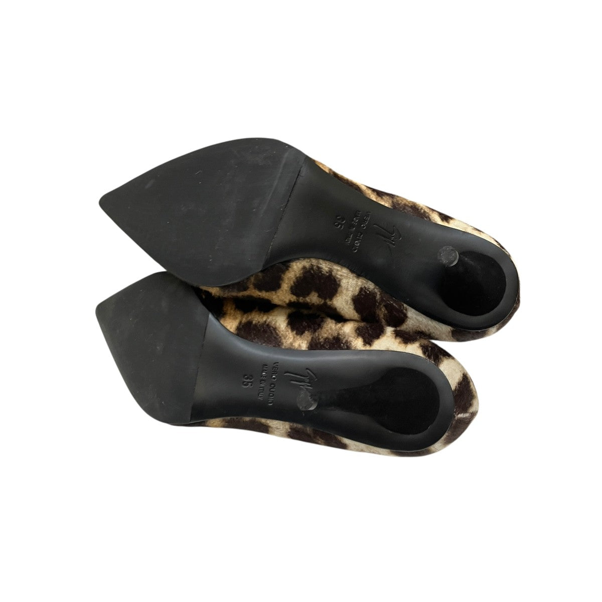 レオパード柄ハラコパンプス36126