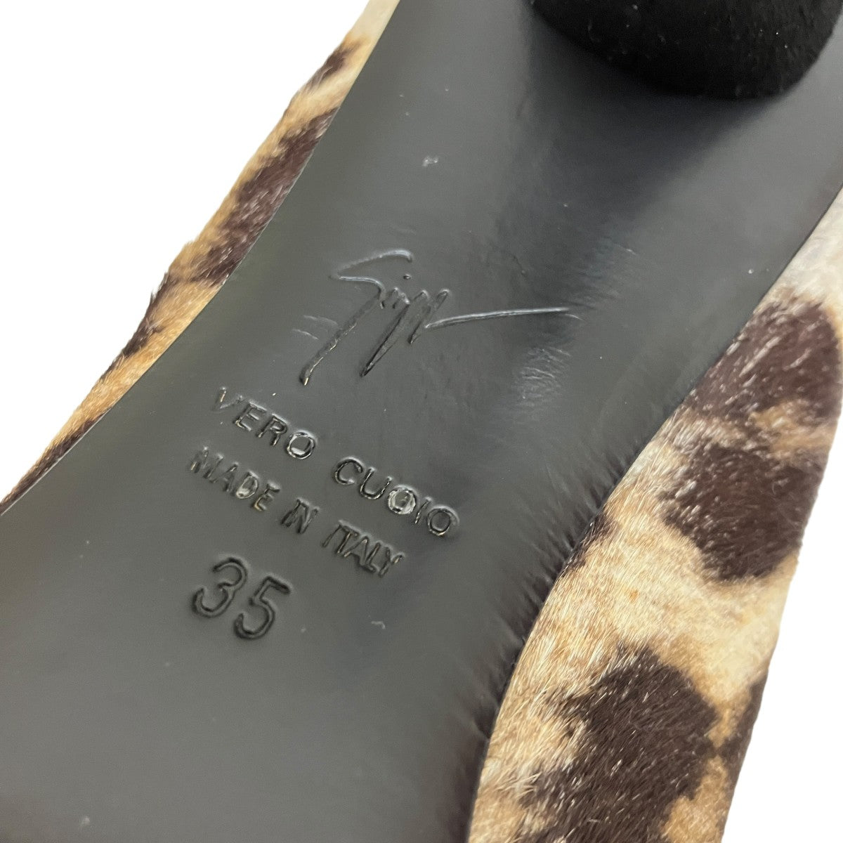 レオパード柄ハラコパンプス36126