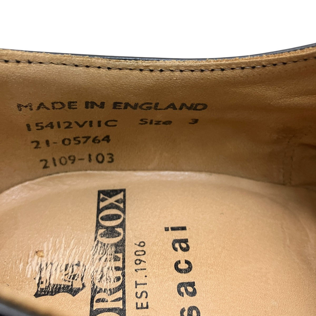 sacai×GEORGE COX 厚底レザーシューズ21-05764 古着・中古-7枚目のアイテム画像