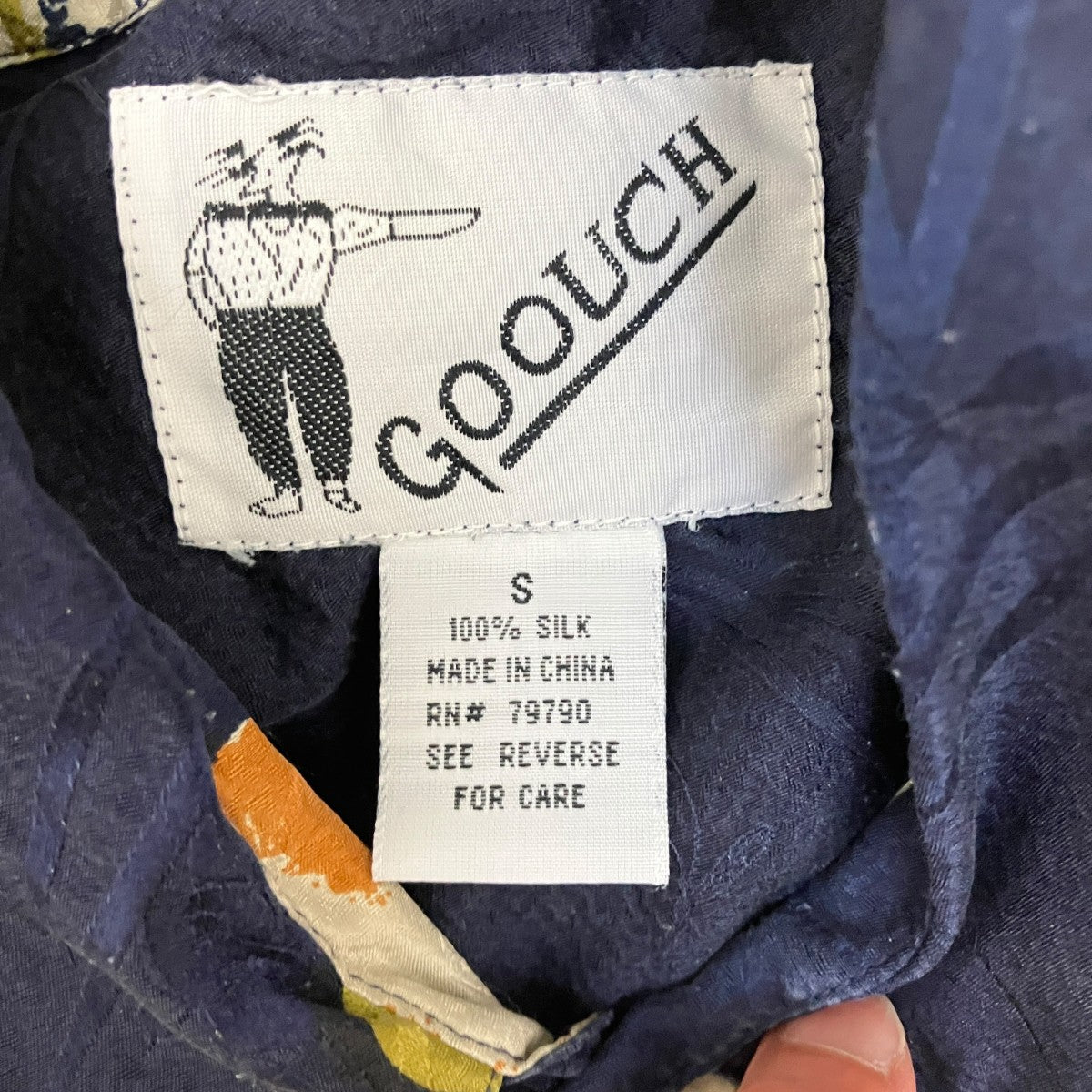 80-90S Vintageシルク総柄シャツ