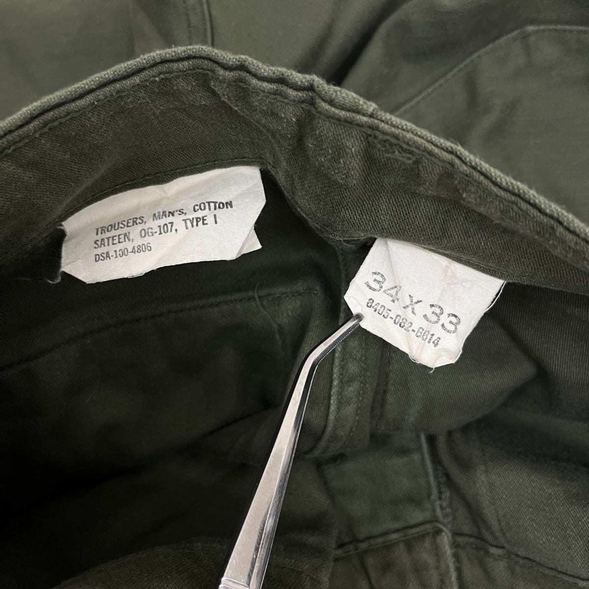 US ARMY 60’s vintageファティーグパンツDSA-100-4806 OG107 古着・中古-6枚目のアイテム画像