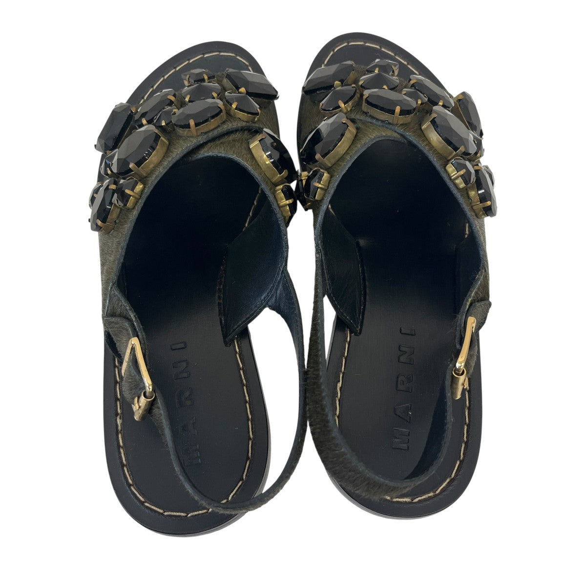 MARNI ビジューストラップサンダル 古着・中古-4枚目のアイテム画像