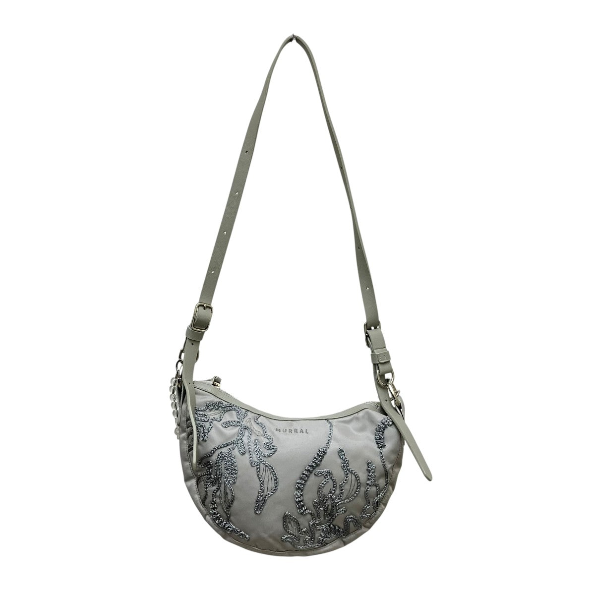 MURRAL / ミューラル | Quartz embroidery cuddle bag ショルダーバッグ | グレー/ブルー | レディース Quartz embroidery cuddle bag ショルダーバッグ | ブランド古着の買取