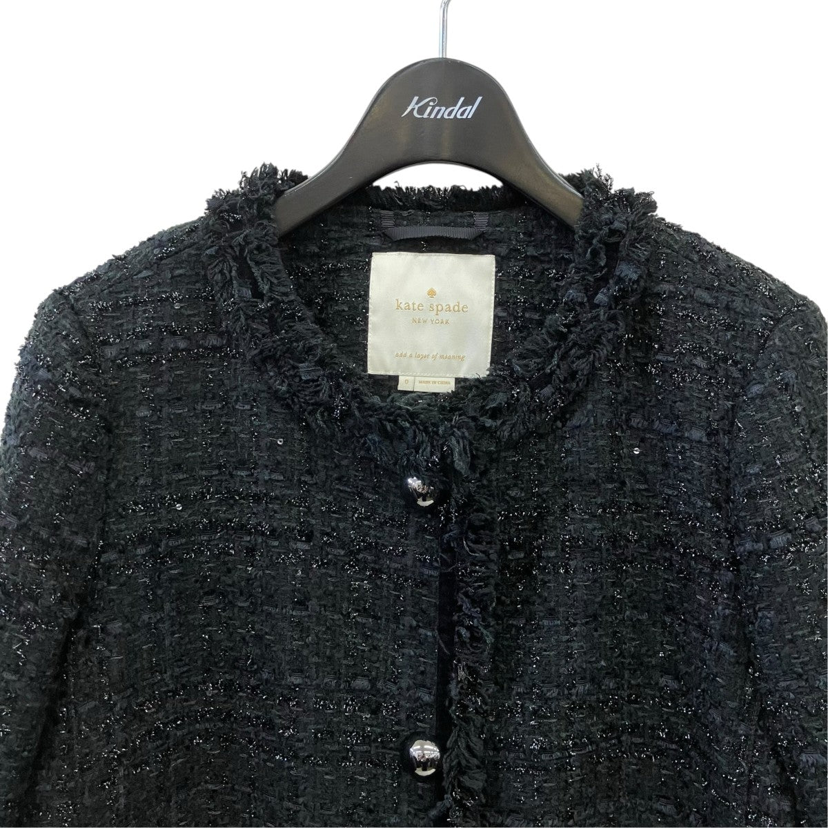 Kate Spade ファンシーツイードコートNJMUA201 古着・中古-2枚目のアイテム画像