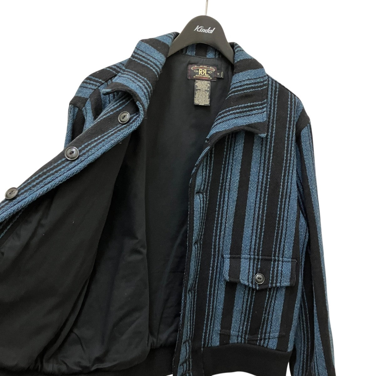 RRL(ダブルアールエル) ストライプジャケット ネイビー サイズ M