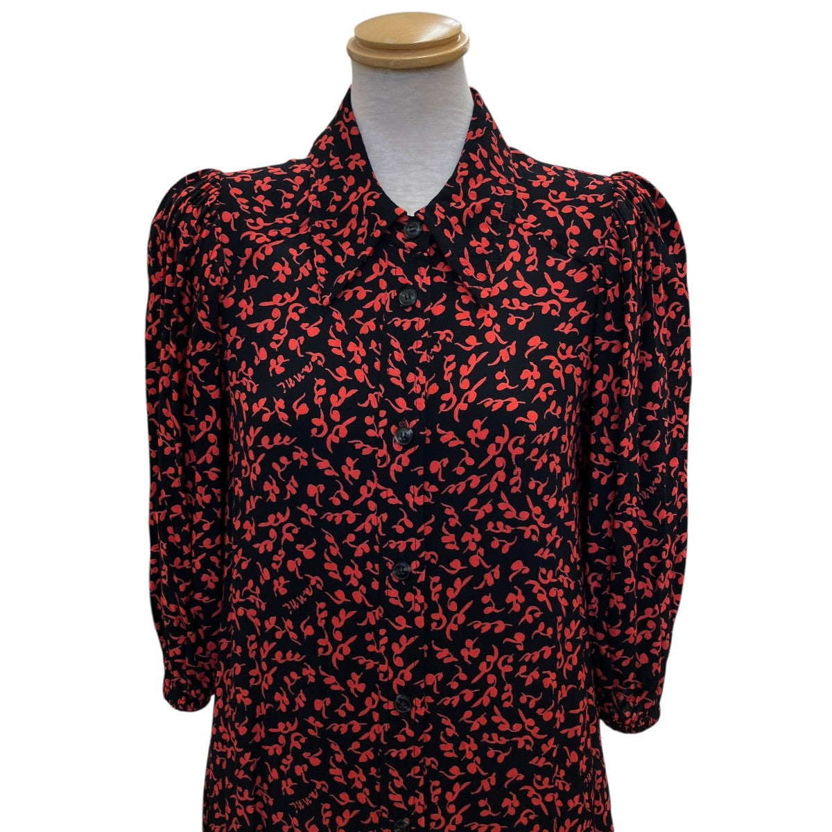 【新品未使用】ganni シャツワンピース Ganni(ガニー) 総柄シャツワンピース32-06-04-06010 32-06-04-06010