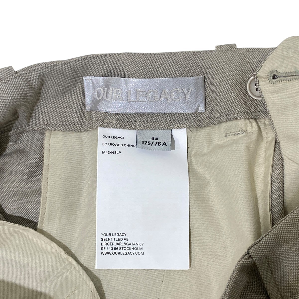 OUR LEGACY Borrowed ChinoタックパンツM4244BLP 古着・中古-7枚目のアイテム画像