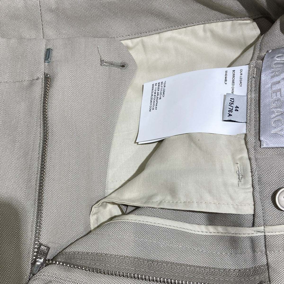 OUR LEGACY Borrowed ChinoタックパンツM4244BLP 古着・中古-8枚目のアイテム画像