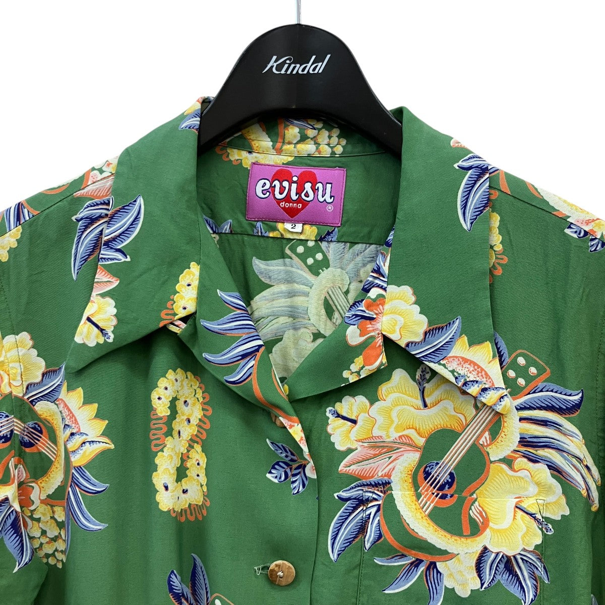 EVISU DONNA アロハシャツ 古着・中古-3枚目のアイテム画像