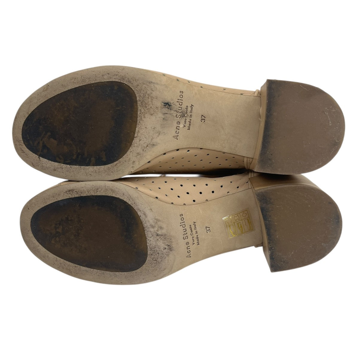 ACNE STUDIOS パンチングレザーヒールブーツ 古着・中古-5枚目のアイテム画像