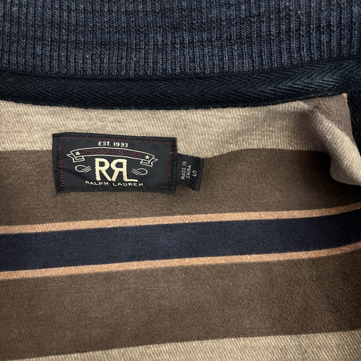 RRL Vintage加工レザー切替デニムジャケット 古着・中古-5枚目のアイテム画像