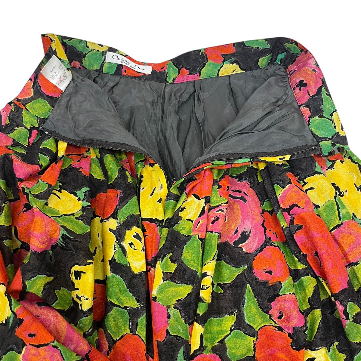 Christian Dior 花柄サーキュラースカート 古着・中古-4枚目のアイテム画像