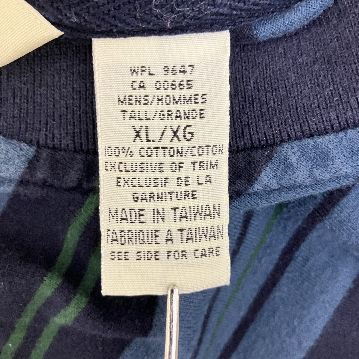 Eddie Bauer ストライプヘンリーネックカットソー 古着・中古-5枚目のアイテム画像