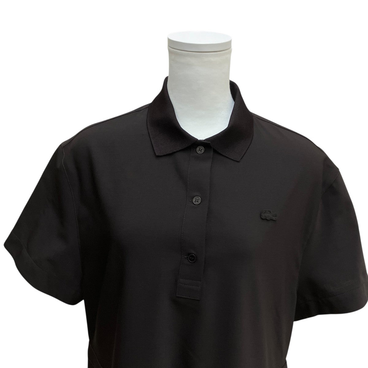LACOSTE ウールブレンド サイドプリーツポロドレスEF6837 古着・中古-2枚目のアイテム画像