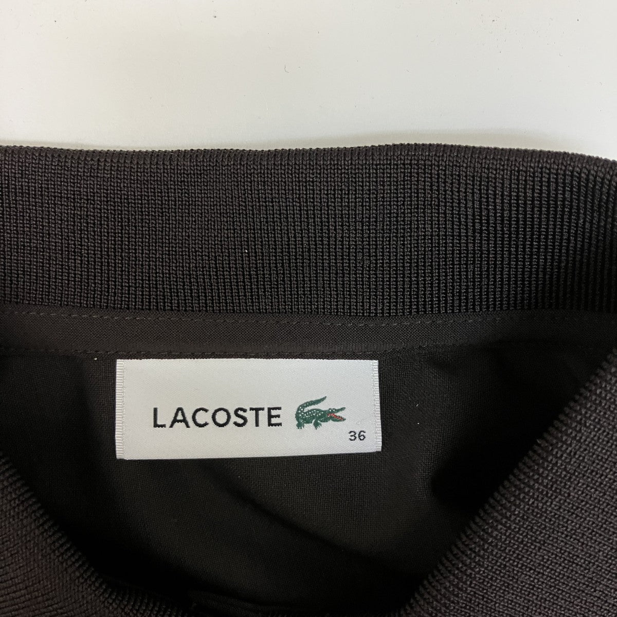 LACOSTE ウールブレンド サイドプリーツポロドレスEF6837 古着・中古-7枚目のアイテム画像