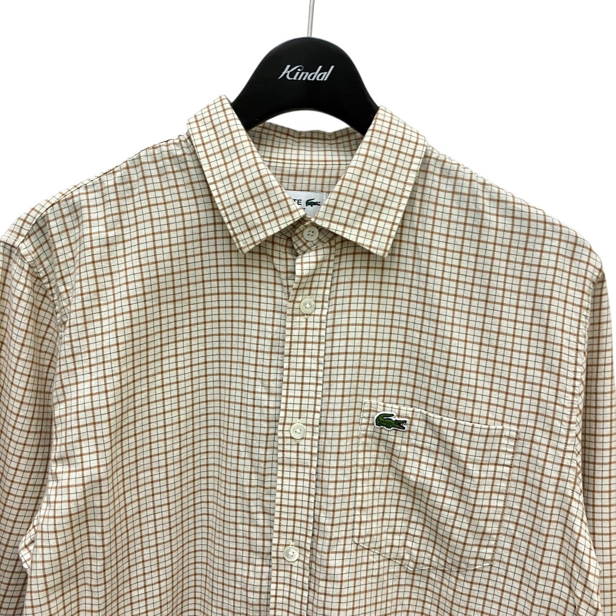 LACOSTE チェックオーガニックコットンフランネルシャツCH8535 古着・中古-2枚目のアイテム画像