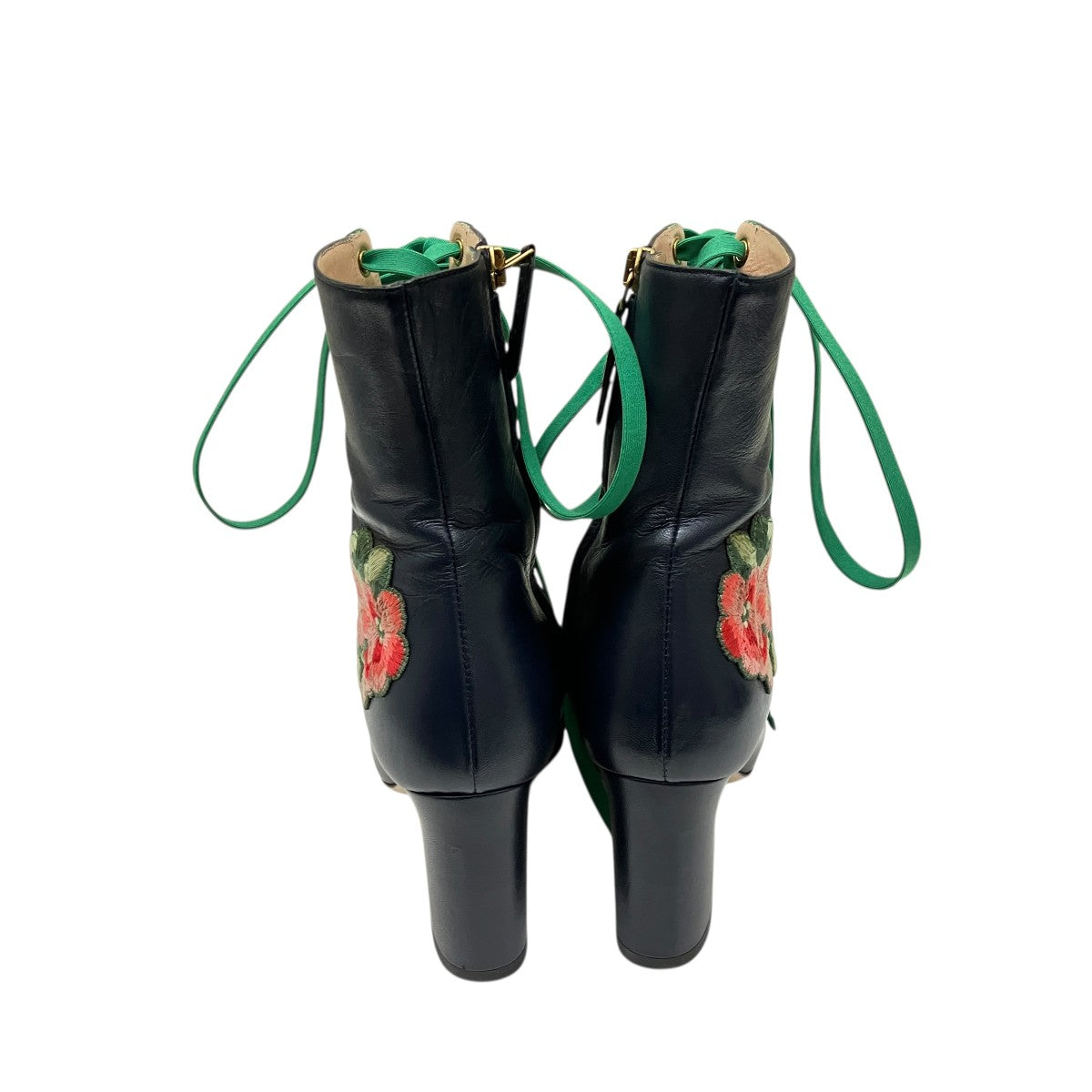 GUCCI 花柄刺繍レースアップブーツ426714 古着・中古-2枚目のアイテム画像