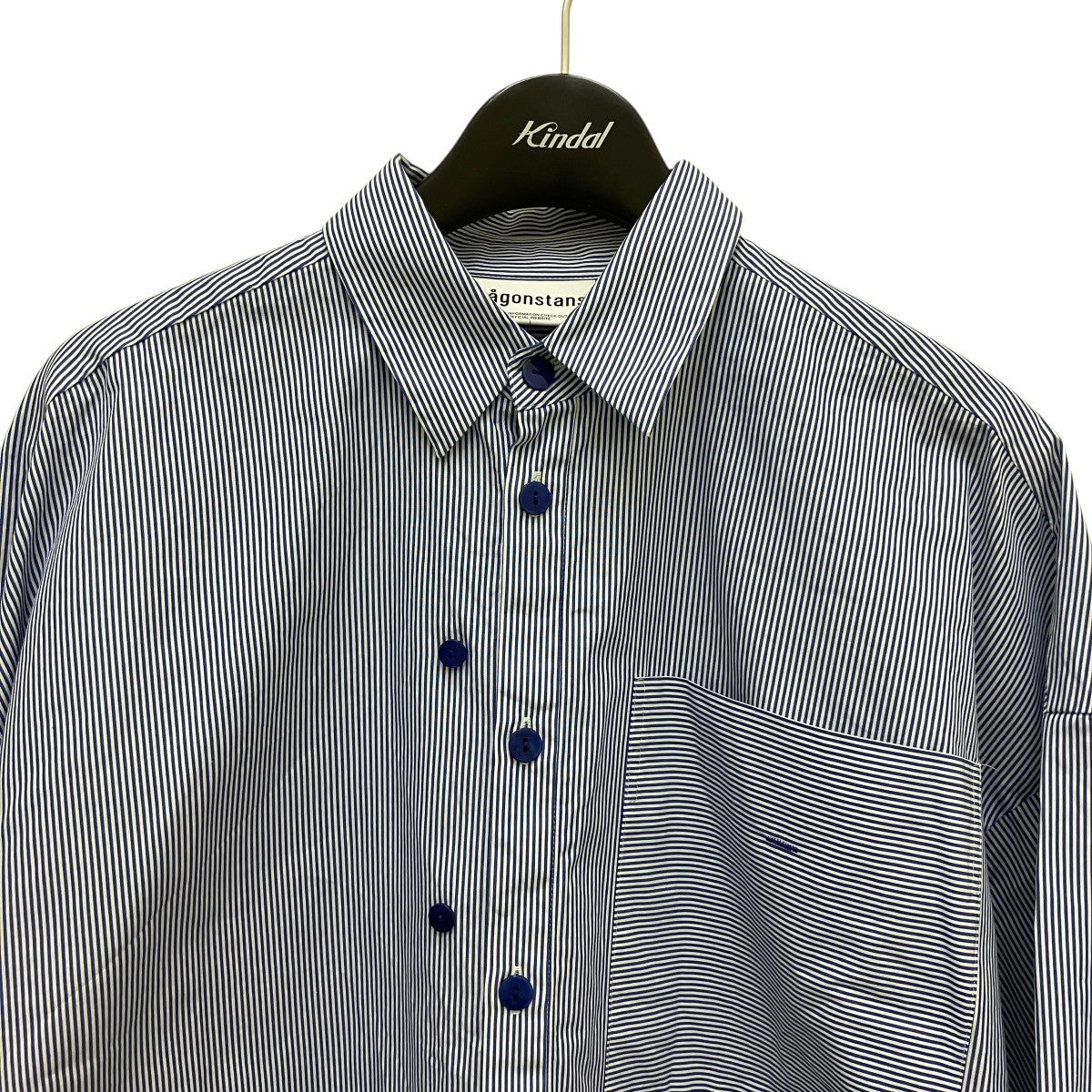 nagonstans wide flare shirt長袖シャツ470IS430-0041 古着・中古-2枚目のアイテム画像