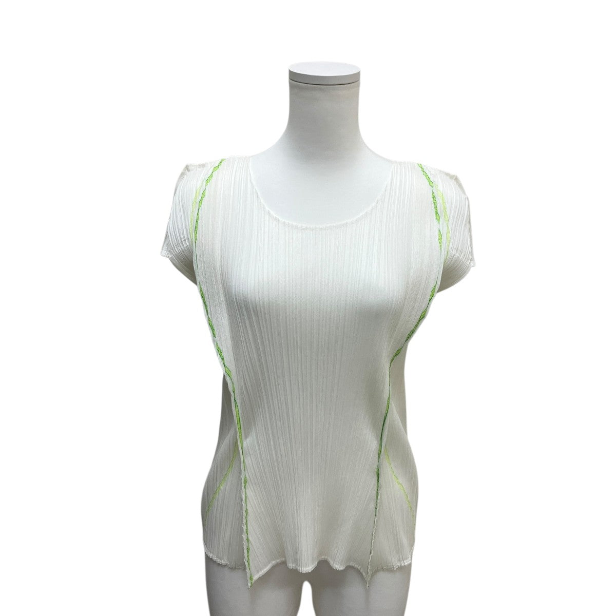 PLEATS PLEASE キャップスリーブブラウスPP81-JK702 古着・中古-1枚目のアイテム画像