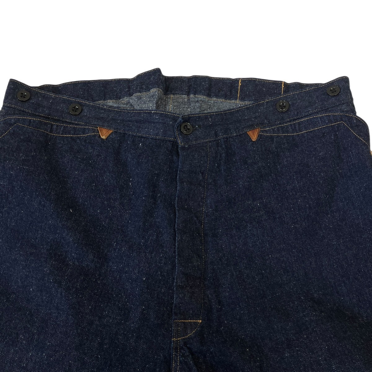 WAREHOUSE 1874 3POCKET HEAVY LEATHER BOUND OVERALLデニムパンツ1228 古着・中古-3枚目のアイテム画像