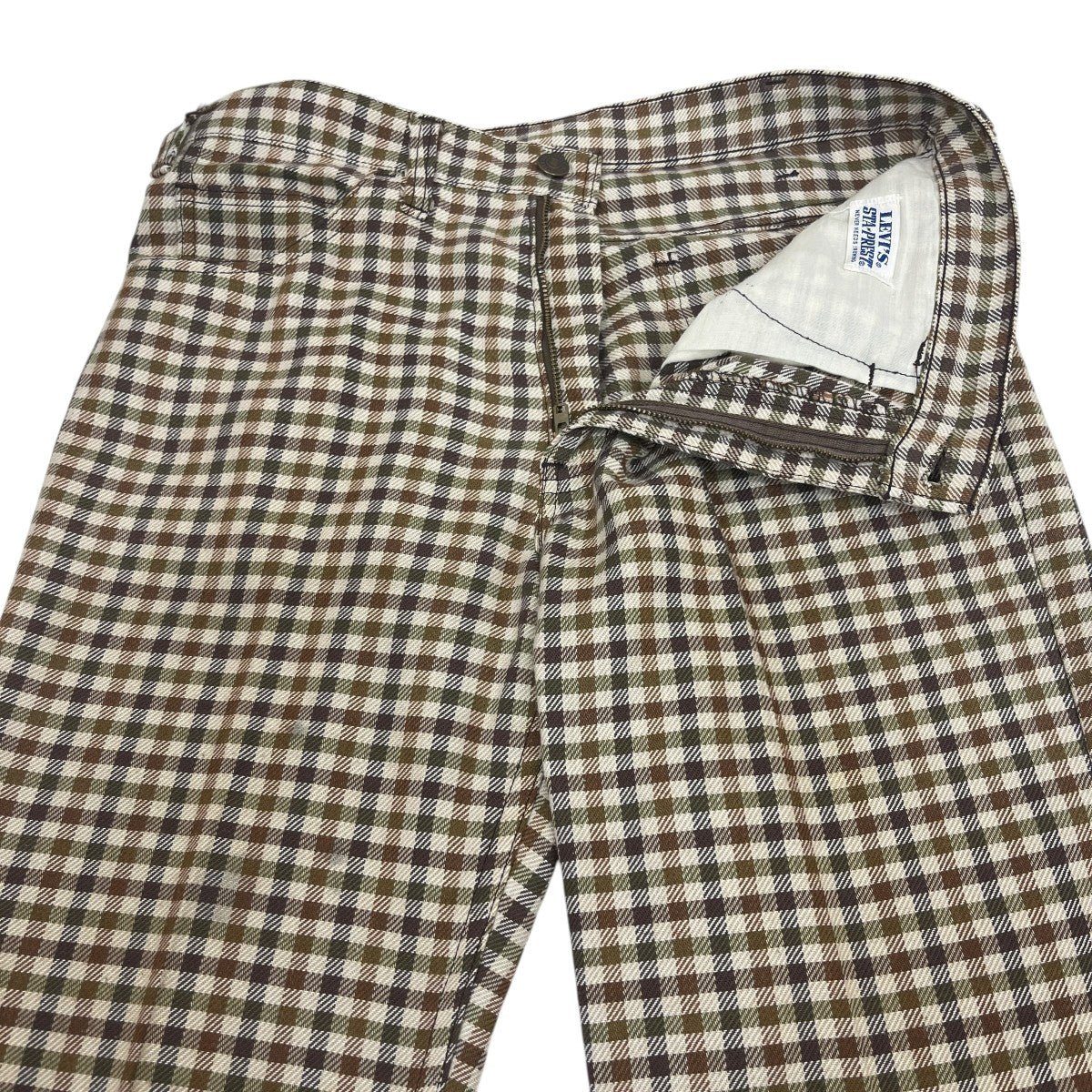 LEVI’S STAPREST 70’ｓvintage 517チェックブーツカットパンツ 古着・中古-3枚目のアイテム画像