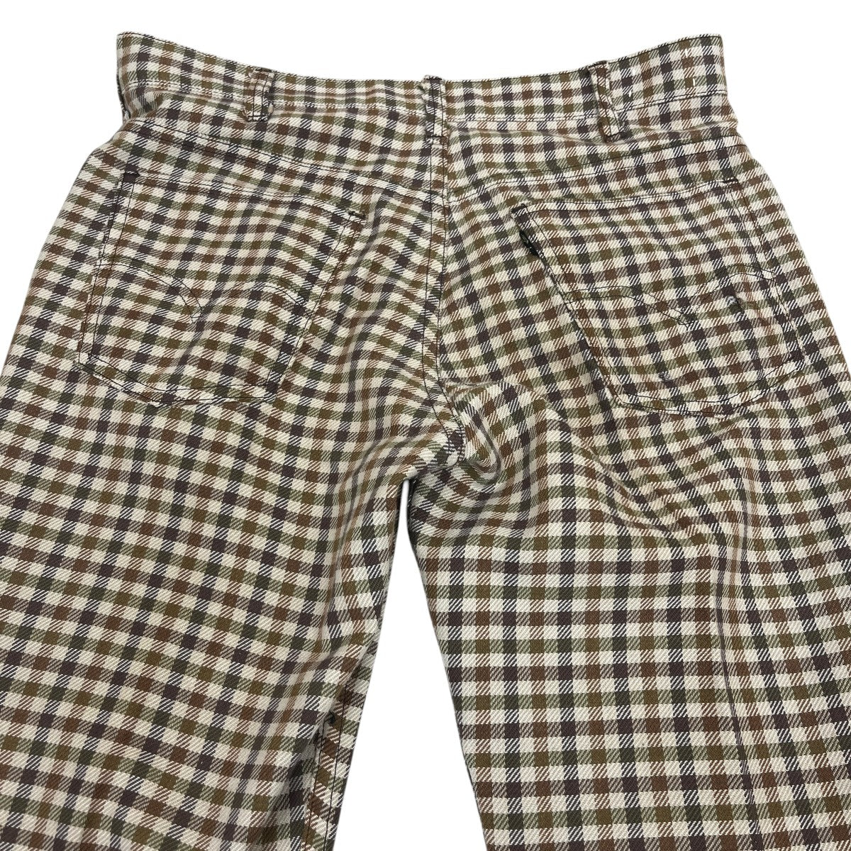 LEVI’S STAPREST 70’ｓvintage 517チェックブーツカットパンツ 古着・中古-4枚目のアイテム画像