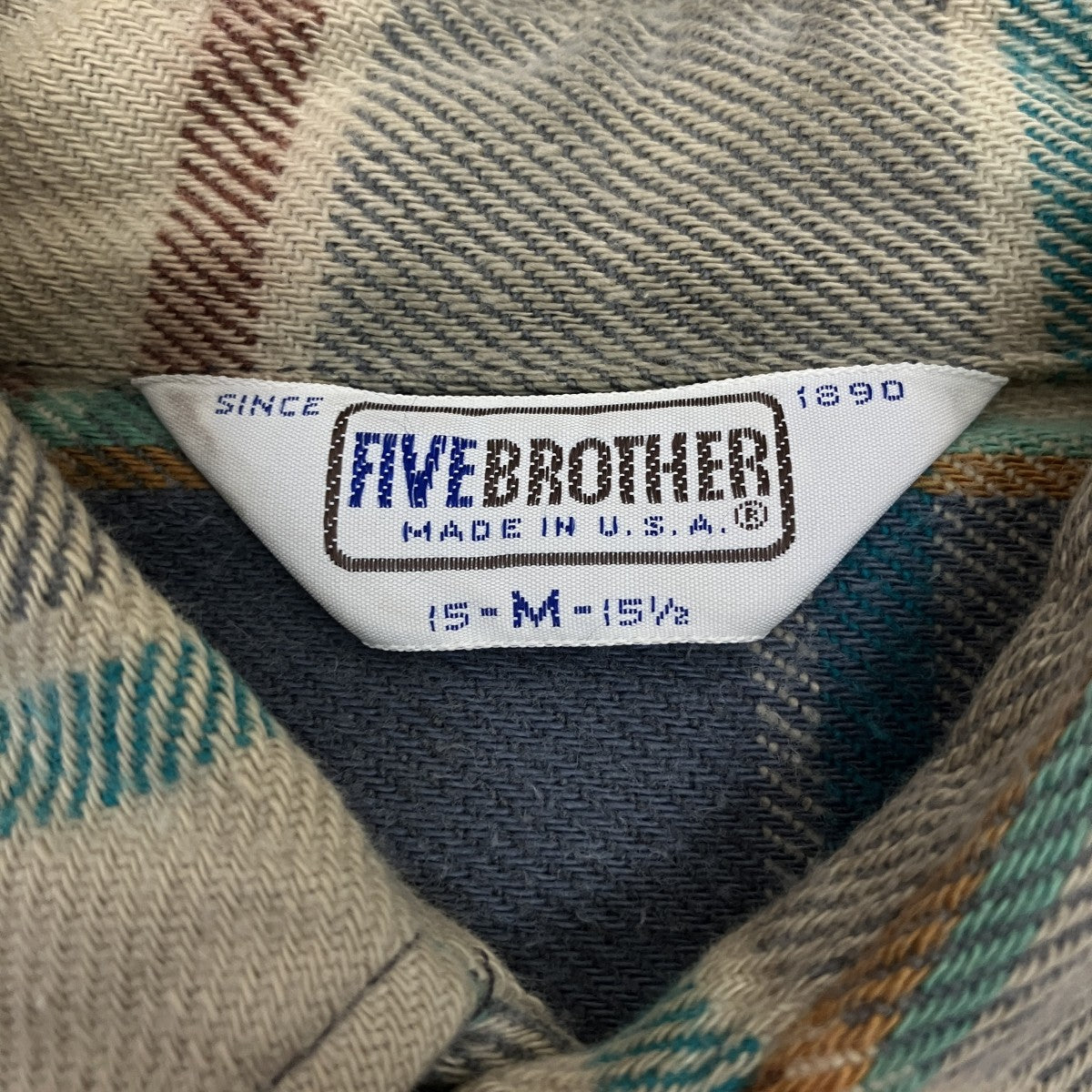 FIVE BROTHER 80’ｓチェック長袖シャツ 古着・中古-6枚目のアイテム画像