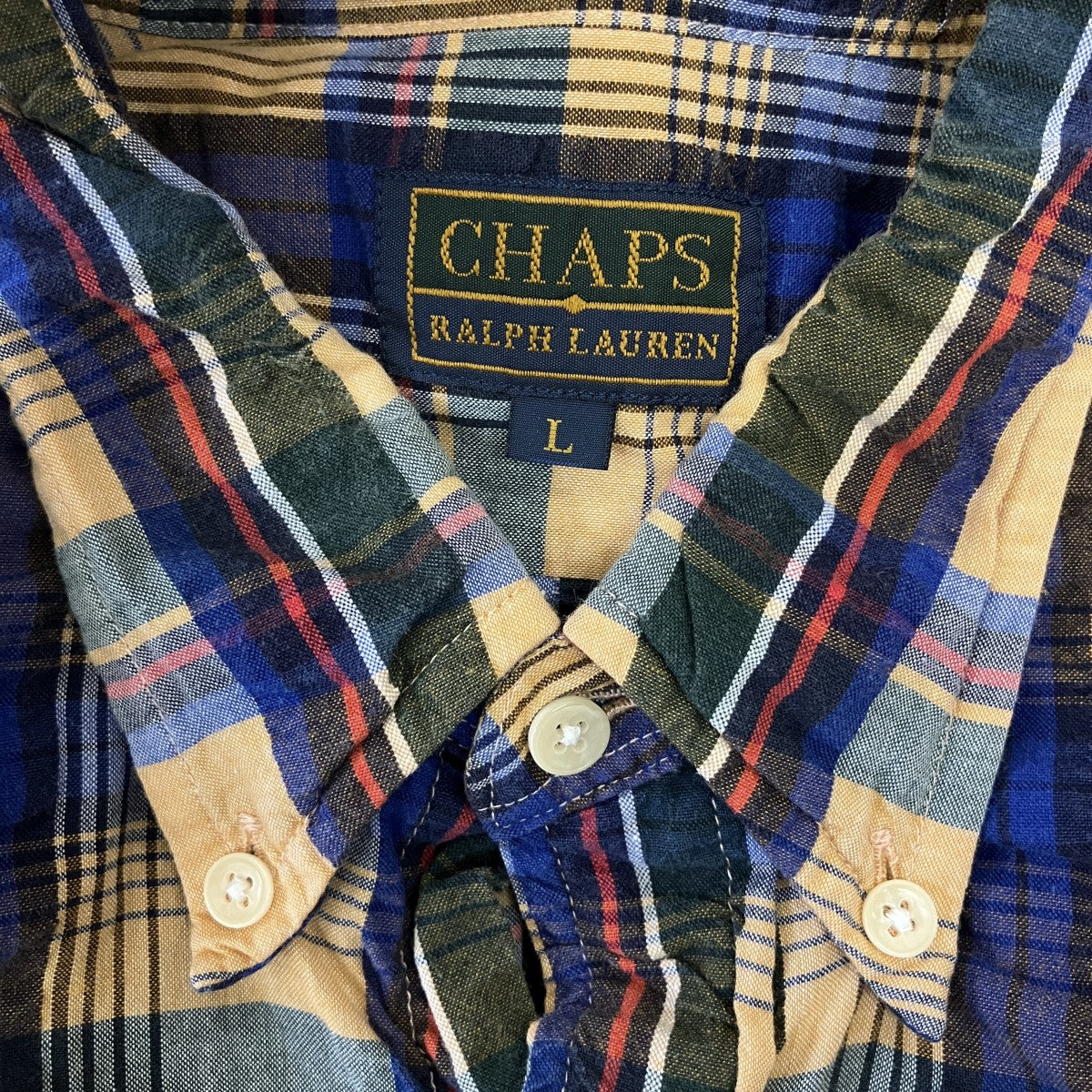 CHAPS RALPH LAUREN チェック半袖シャツ 古着・中古-4枚目のアイテム画像