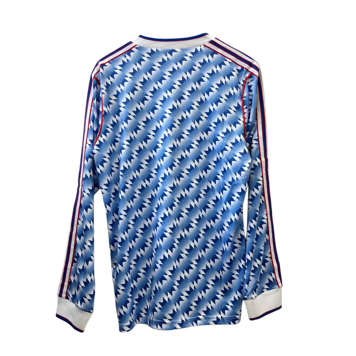 adidas ゲームシャツ マンチェスターユナイテッド アウェイサッカーユニフォーム総柄長袖カットソー 古着・中古-2枚目のアイテム画像