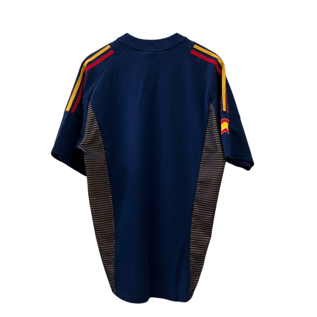 adidas サッカースペイン代表 2002 3rd ゲームT 万国旗タグプリントTシャツ298467 古着・中古-2枚目のアイテム画像