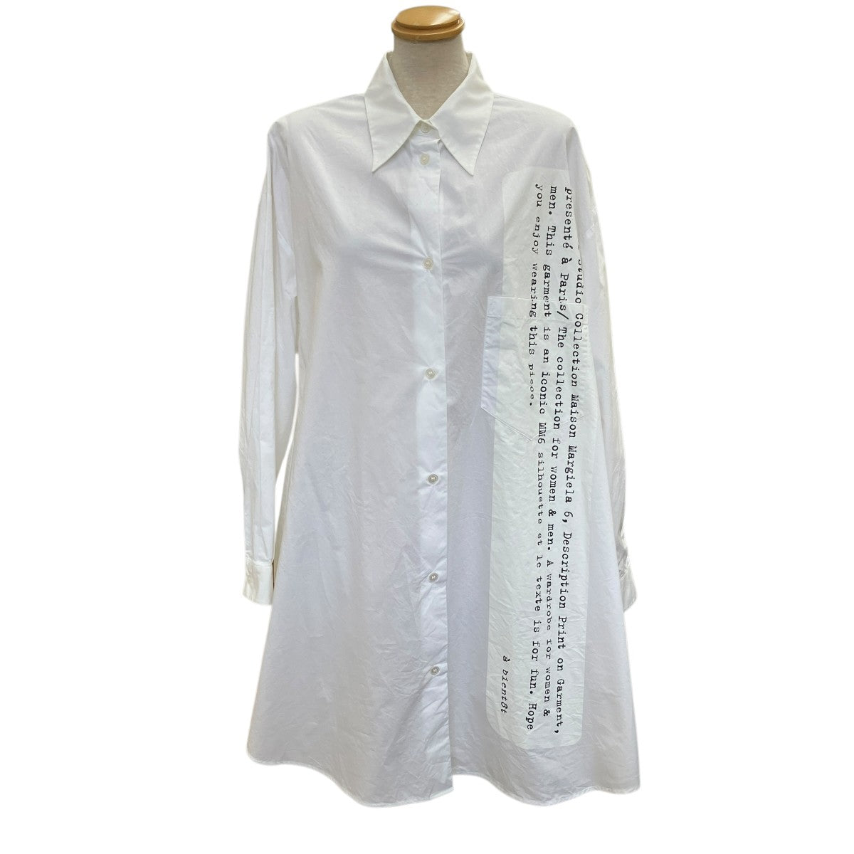 MM6 Maison Margiela シャツワンピースS62CT0120 古着・中古-1枚目のアイテム画像