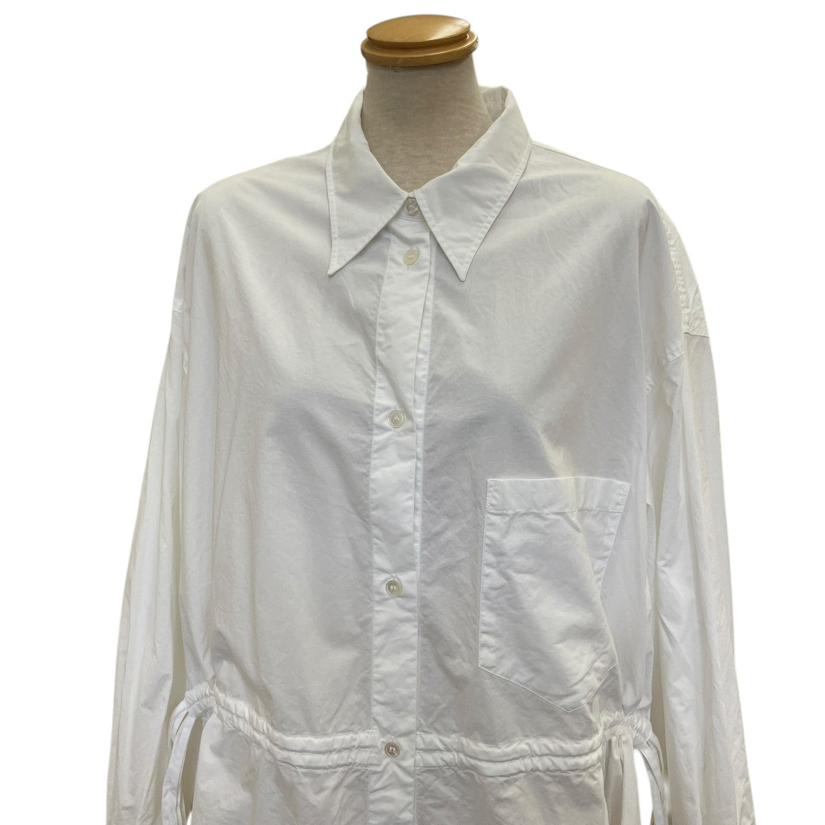 MM6 Maison Margiela ドッキングシャツワンピース　ホワイト 白 MM6 Maison Margiela ドッキングシャツワンピース ホワイト 白 【公式