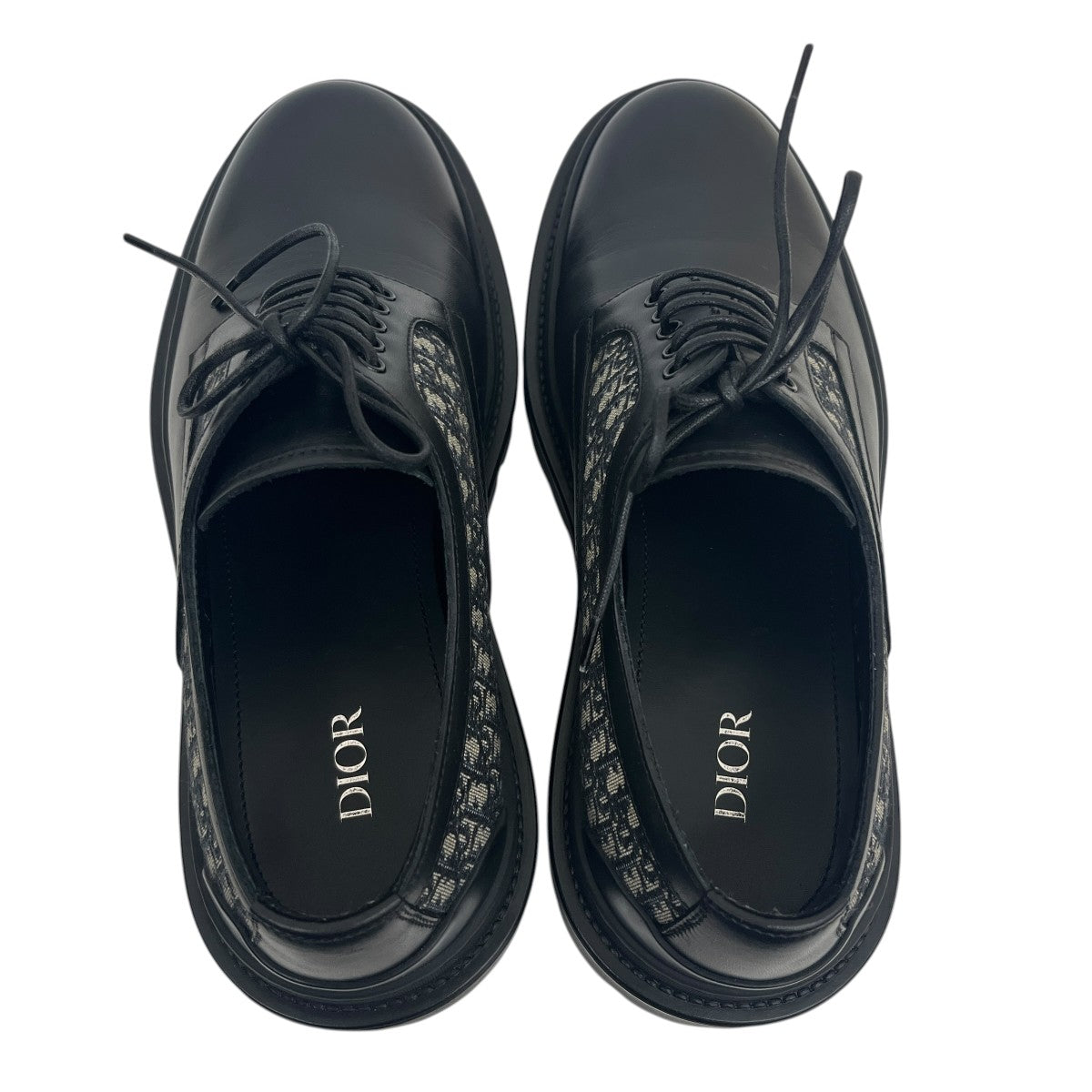 Christian Dior EXPL DERBY CALF JACQUARDレザーシューズ3DE319ZKD96140 古着・中古-4枚目のアイテム画像