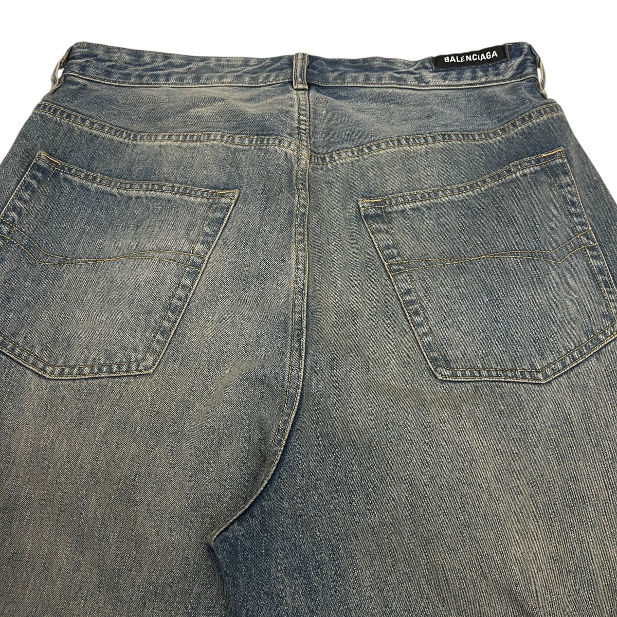 BALENCIAGA Drawstring Baggy Jeansデニムパンツ786643 古着・中古-4枚目のアイテム画像