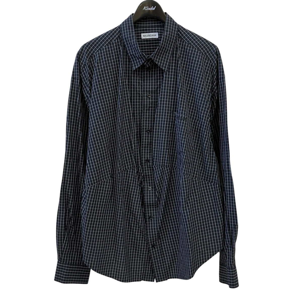 BALENCIAGA チェックオーバーサイズシャツ583895 古着・中古-1枚目のアイテム画像