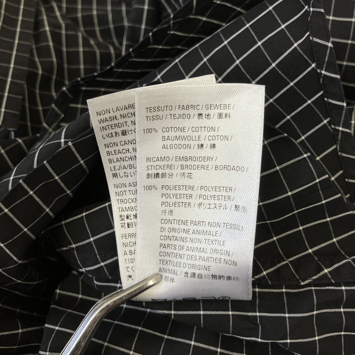 BALENCIAGA チェックオーバーサイズシャツ583895 古着・中古-7枚目のアイテム画像