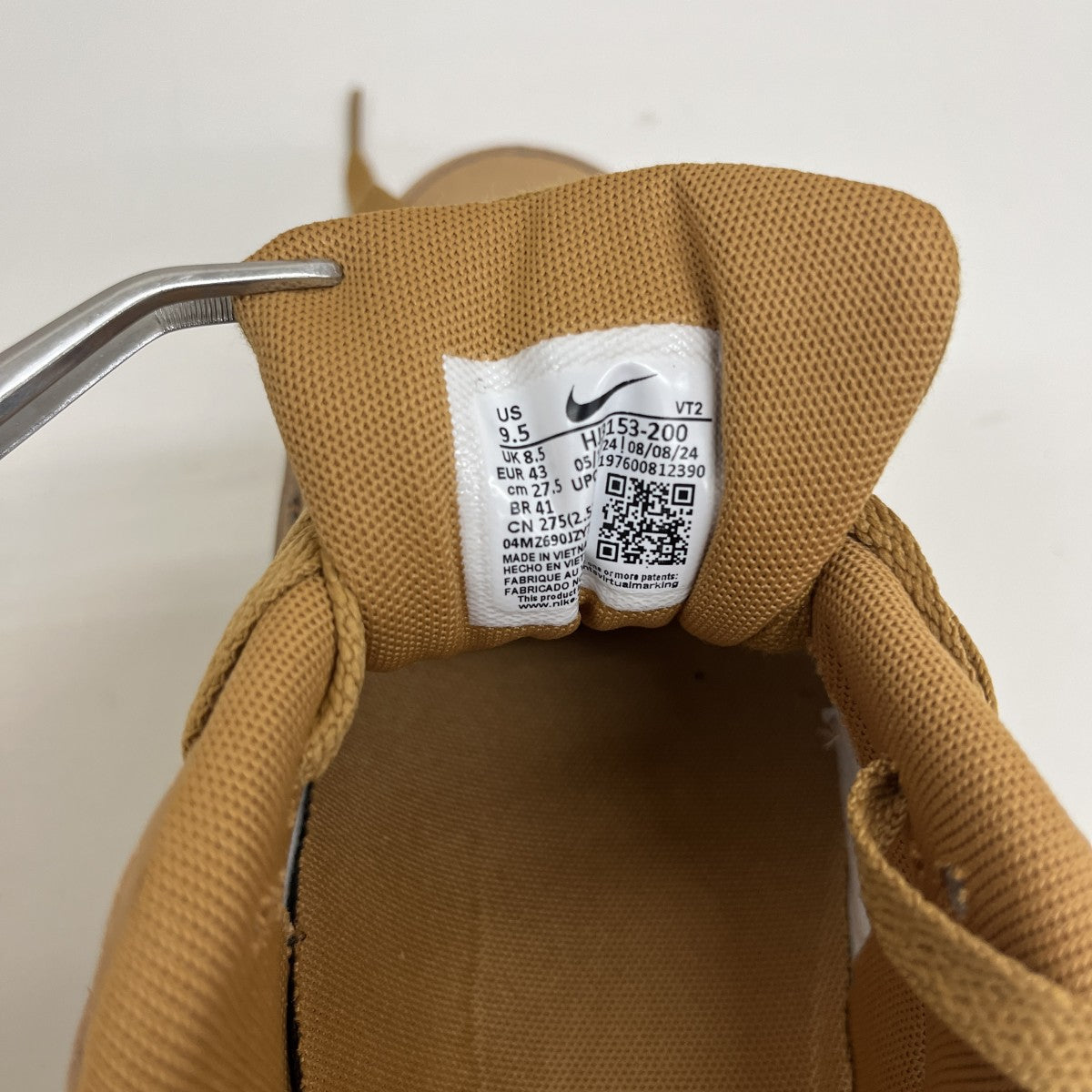 NIKE Air Max 90 PRM Flax SailローカットスニーカーHJ3153-200 古着・中古-6枚目のアイテム画像