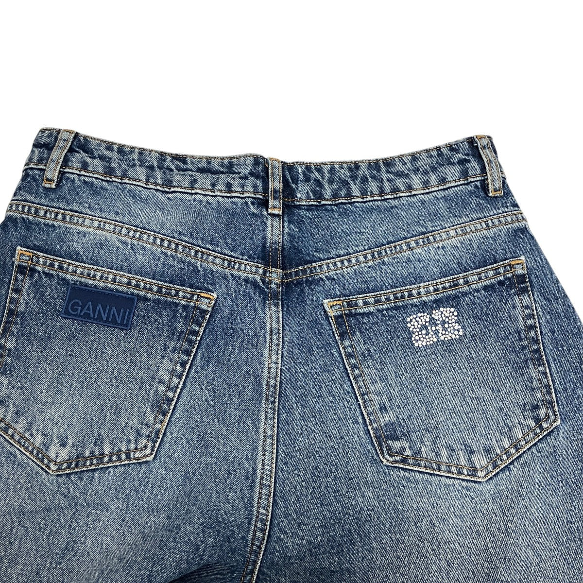 Ganni ラインストーンデニムパンツ 古着・中古-4枚目のアイテム画像