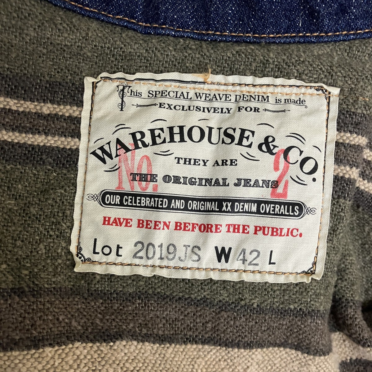 WAREHOUSE 2019JS 1st denim jacketデニムジャケット 古着・中古-8枚目のアイテム画像