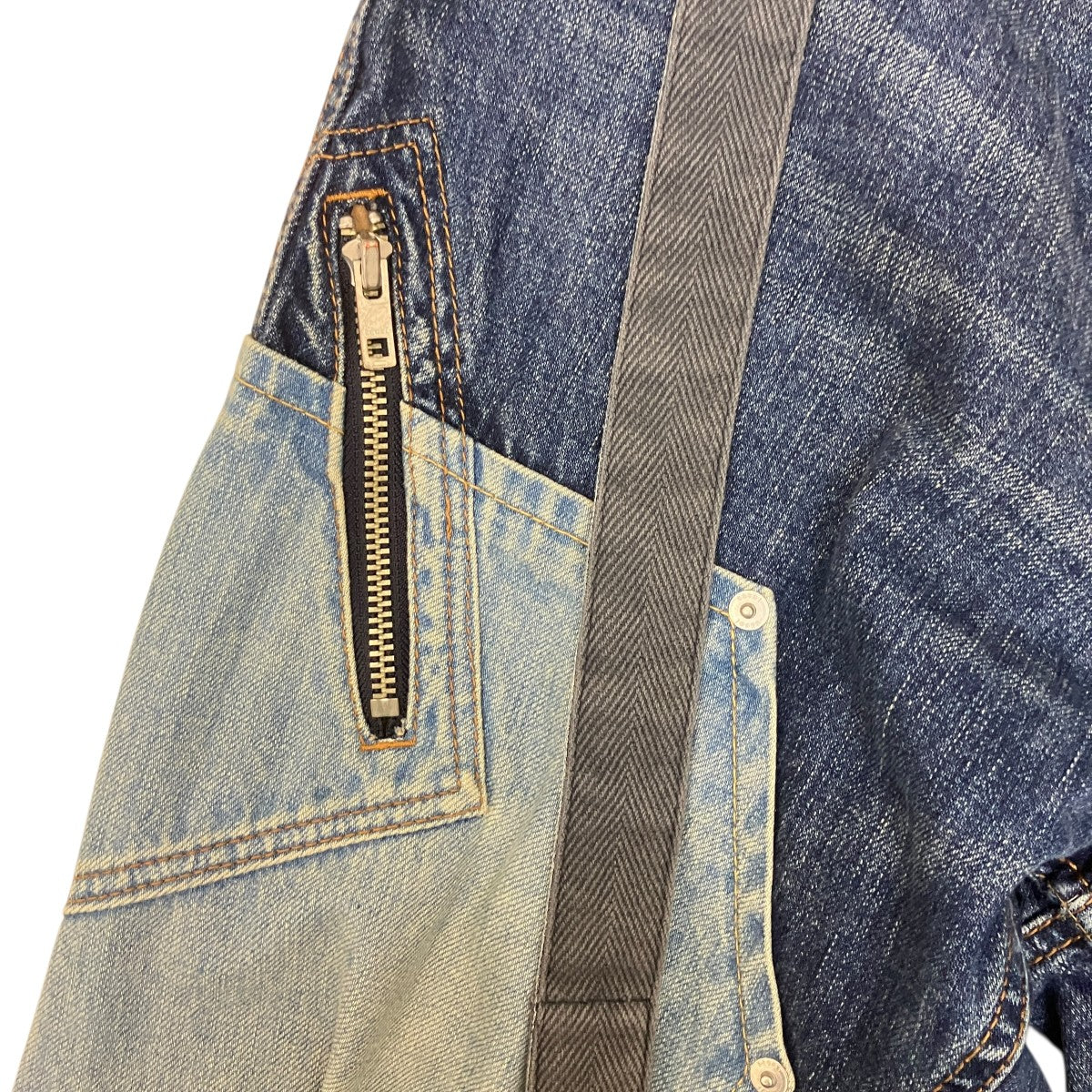 sacai ルテッドダブルニーベルト付デニムパンツ 古着・中古-5枚目のアイテム画像