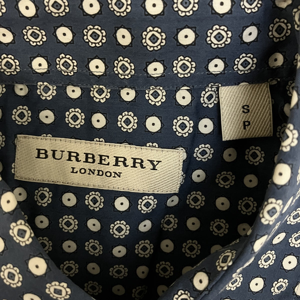 BURBERRY 総柄シルク混半袖シャツ 古着・中古-5枚目のアイテム画像