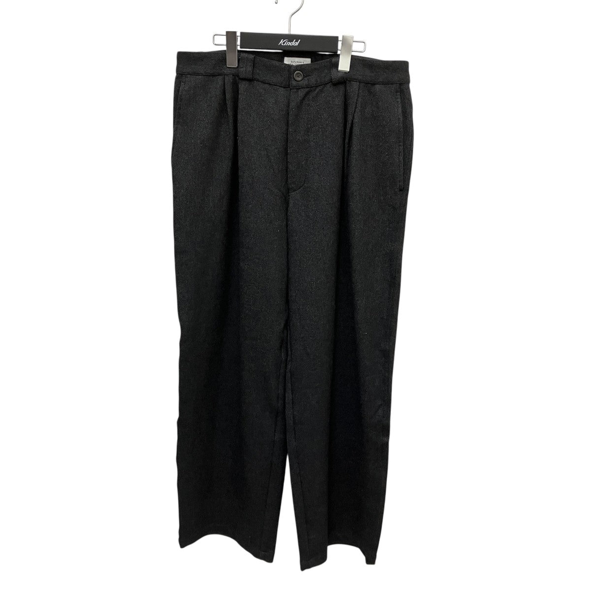 George Wool Wide Two Tuck PantストレートパンツBBS-75130