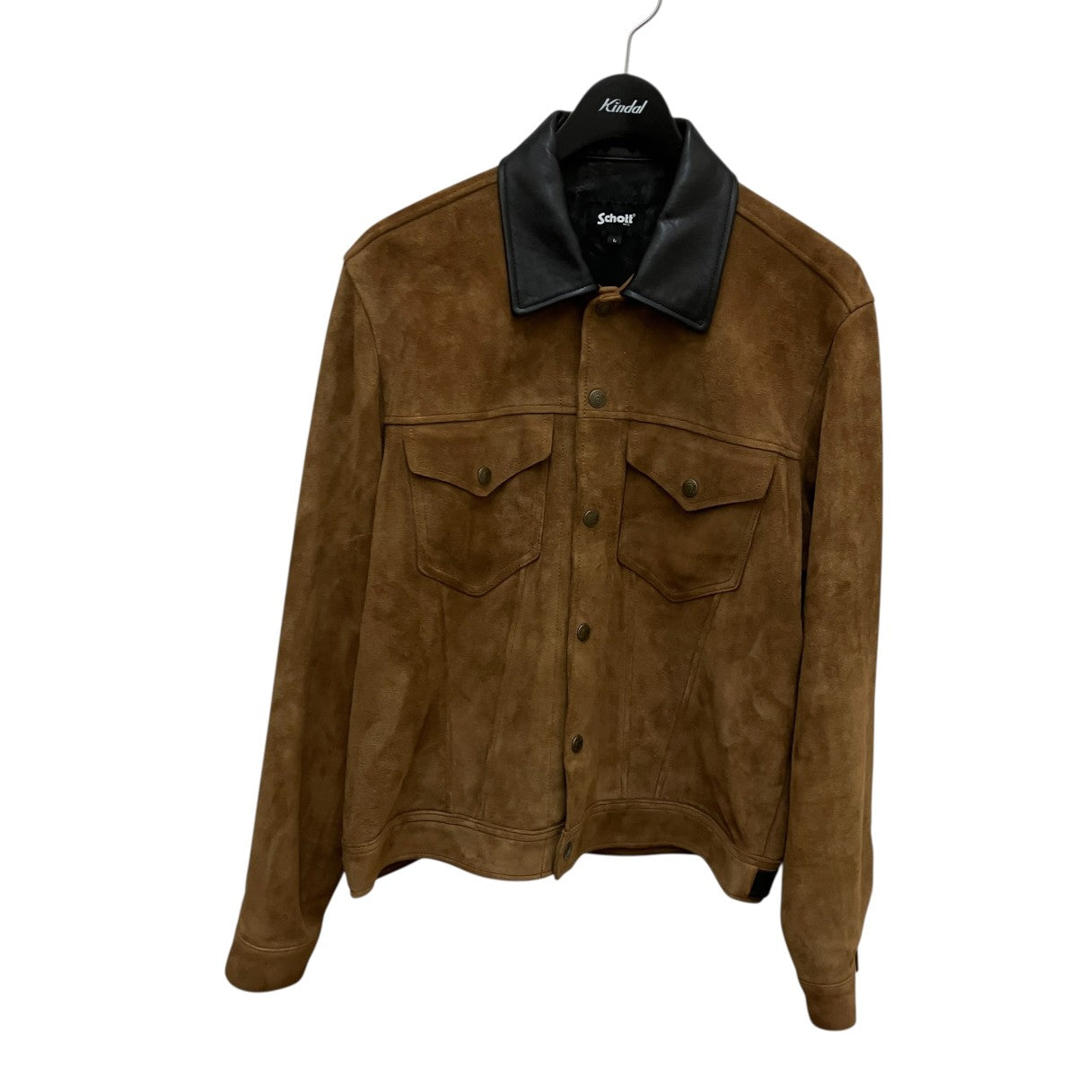 Schott SUEDE SHORT HORN JACKETレザージャケット782-4250006 古着・中古-1枚目のアイテム画像