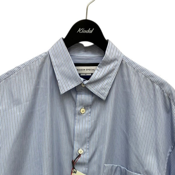 THOMAS MASON Prime-Over Shirtストライプシャツ11232311210 古着・中古-2枚目のアイテム画像