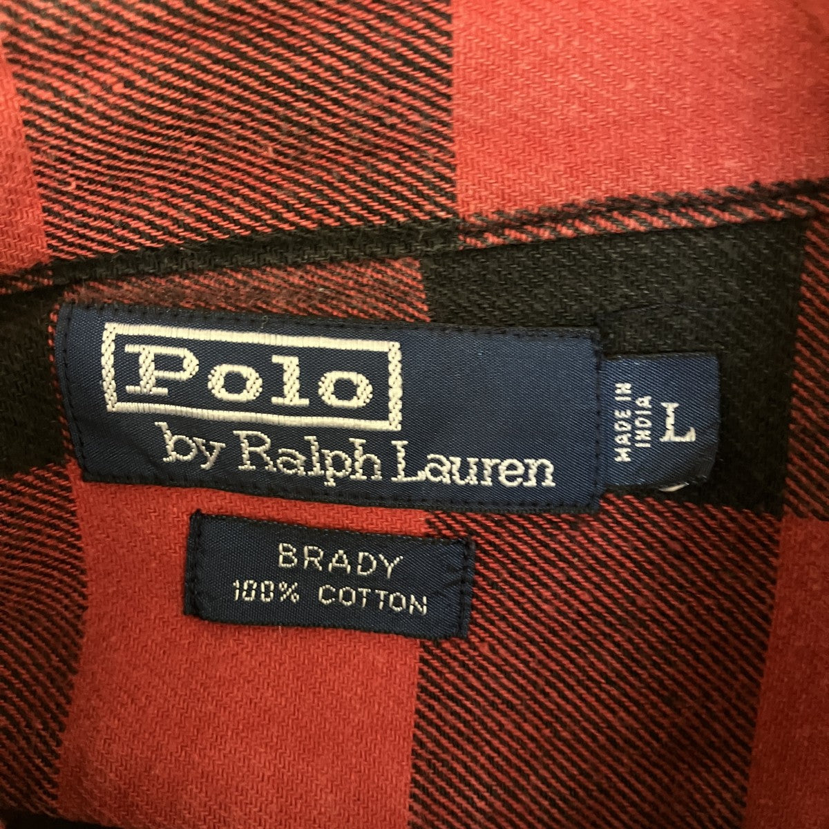 POLO RALPH LAUREN ブロックチェック長袖シャツ 古着・中古-5枚目のアイテム画像