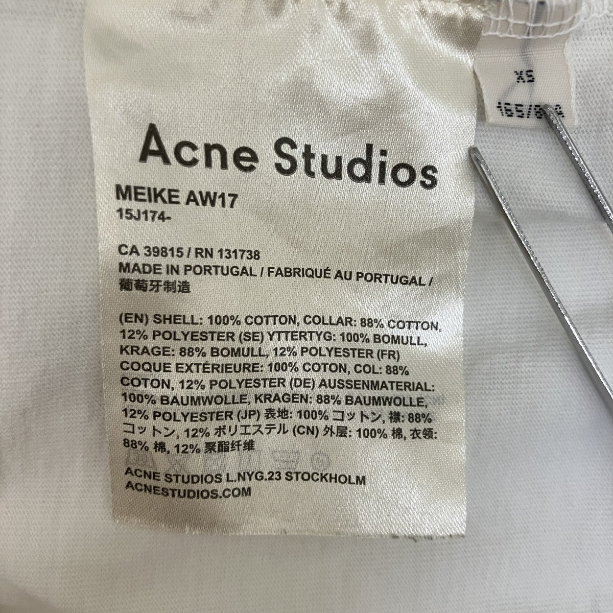ACNE STUDIOS Tシャツ15J174 古着・中古-5枚目のアイテム画像