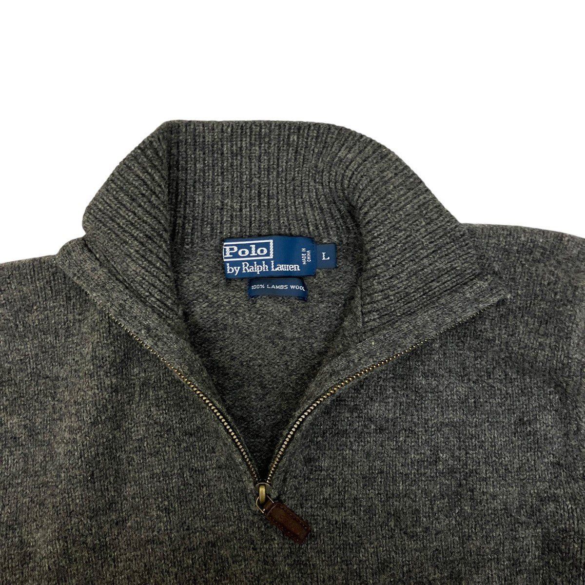 POLO RALPH LAUREN ラムウールハーフジップニット 古着・中古-5枚目のアイテム画像