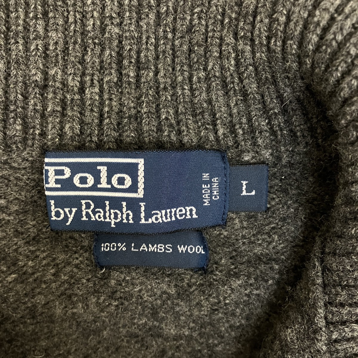 POLO RALPH LAUREN ラムウールハーフジップニット 古着・中古-6枚目のアイテム画像