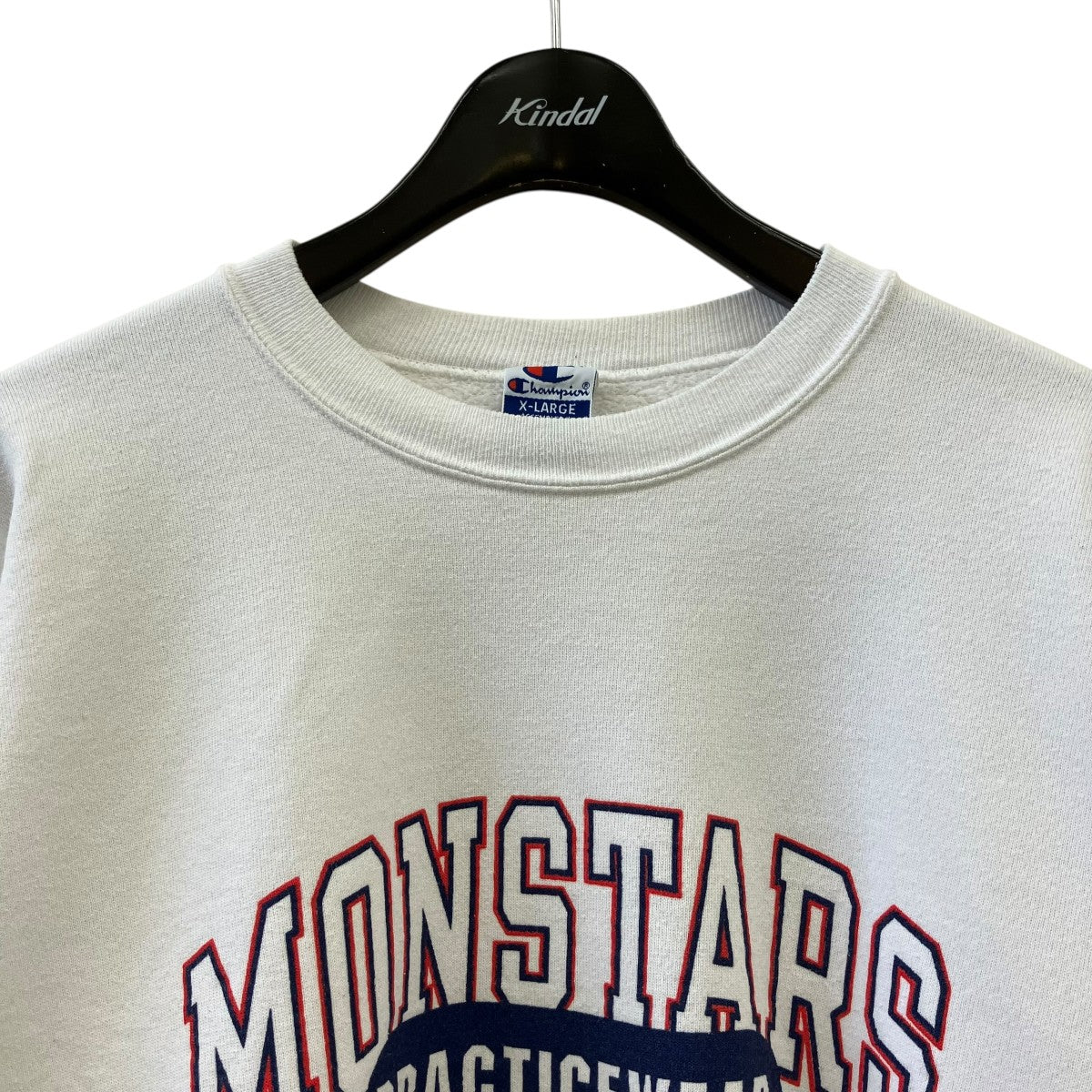 90sChampionチャンピオンオールドデザインプルオーバースウェット長袖ロゴ Champion(チャンピオン) 90Sプルオーバースウェット ホワイト サイズ